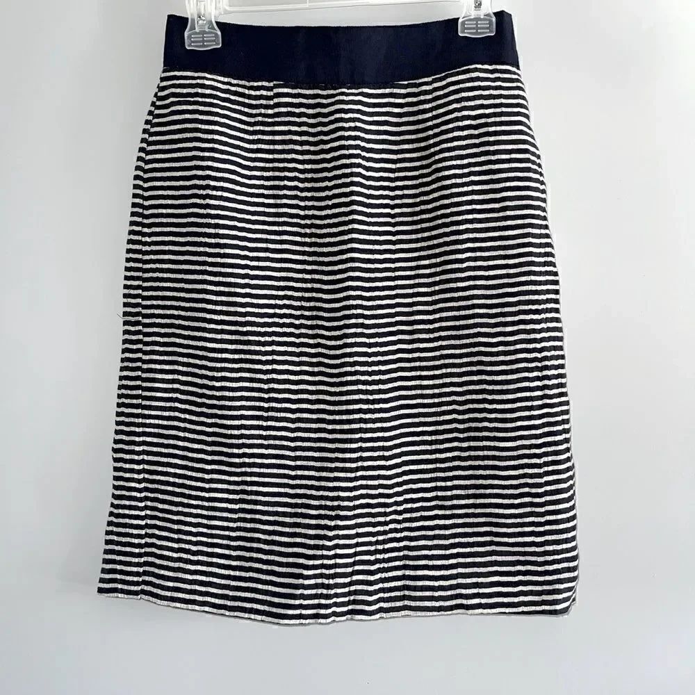 LOFT Striped Linen Blend Pencil Skirt